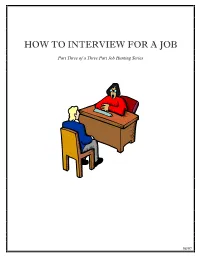 How to Interview for a Job