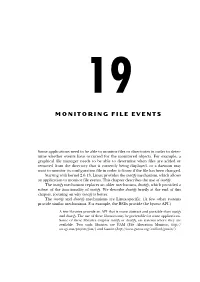 Monitoring File Events
