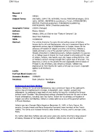 Record: 1 Voltaire Page 1 of 4 Ebscohost 11/3/2009