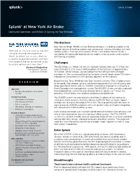 Splunk® at New York Air Brake Optimized Operations and Billions in Savings for Top Railroads