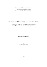 Structure and Reactivity of S-Triazine-Based Compounds in C/N/H Chemistry