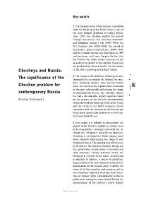 The Significance of the Chechen Problem for Contempora Ry Ru Ssia