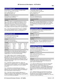 UK Property Developers Profiles