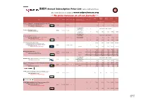 EDP Sciences 2021 Annual Subscription Price List