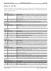 Index of .Nb Files