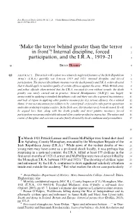 'Make the Terror Behind Greater Than the Terror in Front'? Internal