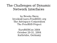 The Challenges of Dynamic Network Interfaces