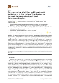 Thermochemical Modelling and Experimental Validation of in Situ Indium Volatilization by Released Halides During Pyrolysis of Smartphone Displays