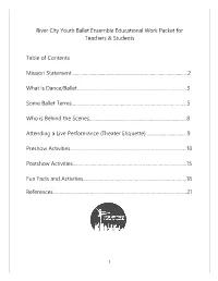 Ballet Fundamentals Study Guide