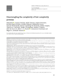 Disentangling the Complexity of Low Complexity Proteins