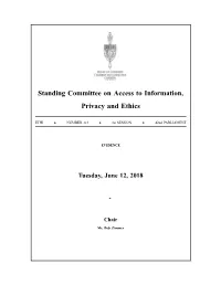 Standing Committee on Access to Information, Privacy and Ethics