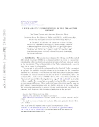 A Probabilistic Interpretation of the Parametrix Method