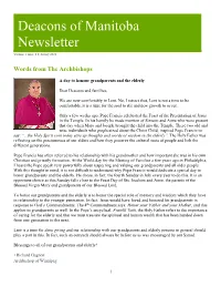 Deacons of Manitoba Newsletter Volume 1 Issue 8 February 2021