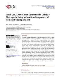 Land-Use/Land-Cover Dynamics in Calabar Metropolis Using a Combined Approach of Remote Sensing and GIS