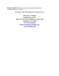 Strategies for Preparing for an Interference