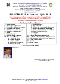BULLETIN N°23 En Date Du 11 Juin 2018