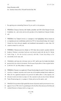 Senators James of the 35Th and Orrock of the 36Th a RESOLUTION