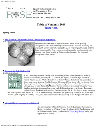 Table of Contents 2000