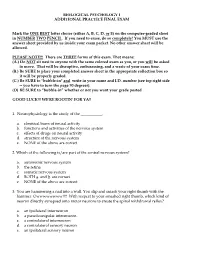 (Either A, B, C, D, Or E) on the Computer-Graded Sheet in NUMBER TWO PENCIL