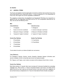 Please Note That the Regulations May Vary When a Sport Becomes Part of the Optional Programme of the Universiade