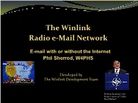 The Winlink Radio E-Mail Network
