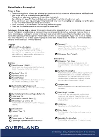 Alps Explorer Packing List