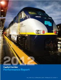 Capitol Corridor Performance Report