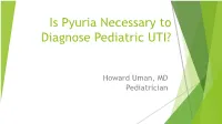 Pyuria in Pediatrics