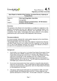 Report Reference: 4.1 Regulatory and Other Committee