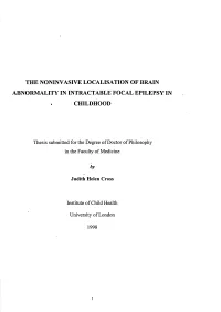 The Noninvasive Localisation of Brain Abnormality in Intractable Focal Epilepsy in Childhood