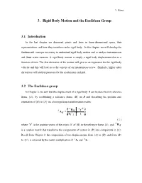 3. Rigid Body Motion and the Euclidean Group