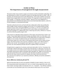 Acidity in Wine: the Importance of Management Through Measurement