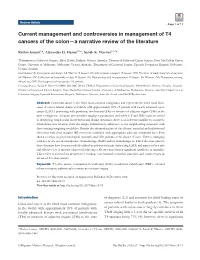 Current Management and Controversies in Management of T4 Cancers of the Colon—A Narrative Review of the Literature