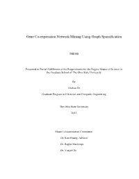 Gene Co-Expression Network Mining Using Graph Sparsification