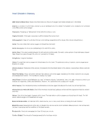 Heart Disorders Glossary