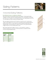 Horizontal Siding Patterns