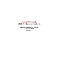 J2EE Development Standards
