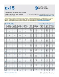 MTA Bx15 Bus Timetable