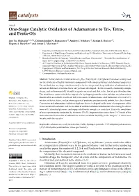 One-Stage Catalytic Oxidation of Adamantane to Tri-, Tetra-, and Penta-Ols