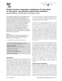 Protein Structure Comparison: Implications for the Nature of 'Fold