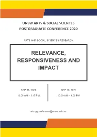 Relevance, Responsiveness and Impact