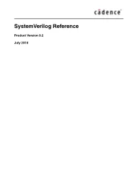 Systemverilog Reference