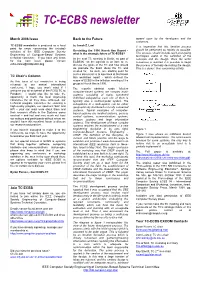 TC-ECBS Newsletter