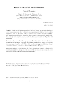 Born's Rule and Measurement