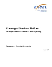 CSP Developer's Guide: Common Channel Signaling