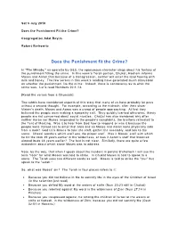 Does the Punishment Fit the Crime?