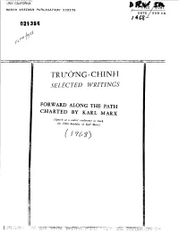 Forward Along the Path Charted by Karl Marx