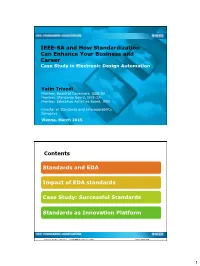 IEEE-SA and How Standardization Can Enhance Your Business and Career Case Study in Electronic Design Automation