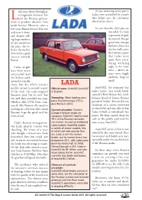 Lada Came About Through An