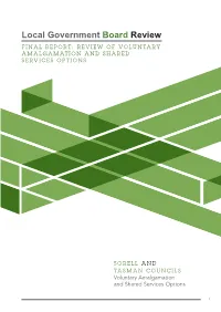 Local Government Board Review FINAL REPORT: REVIEW of VOLUNTARY AMALGAMATION and SHARED SERVICES OPTIONS